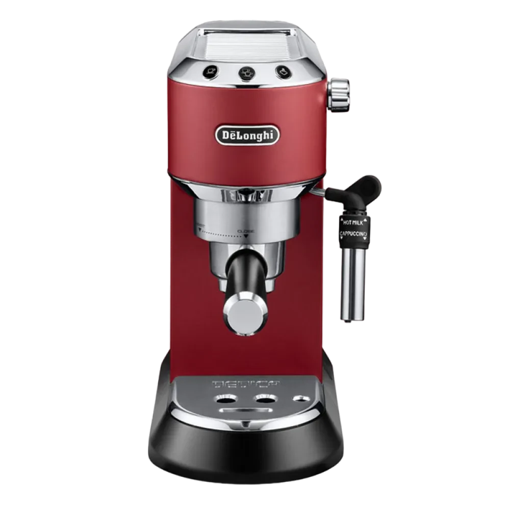 Cafetiera manuala DeLonghi Dedica Pump Espresso, 1300W, Roșu
