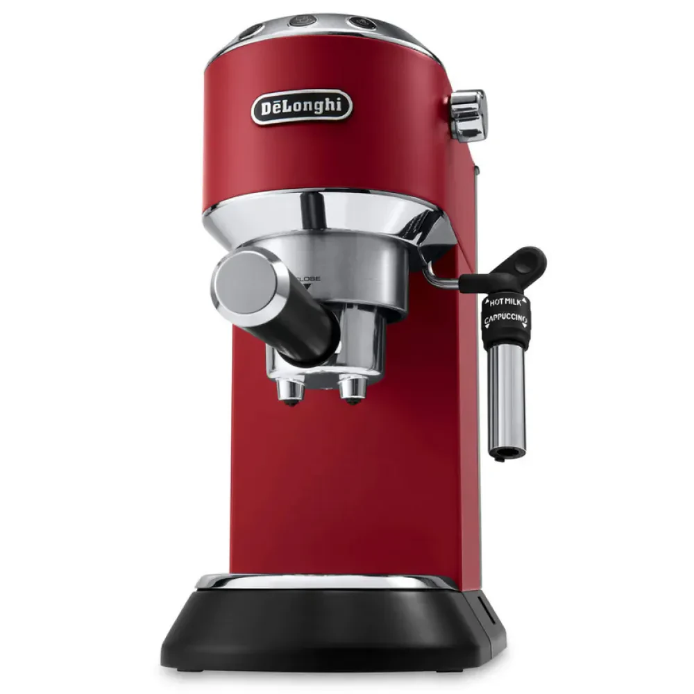 Cafetiera manuala DeLonghi Dedica Pump Espresso, 1300W, Roșu