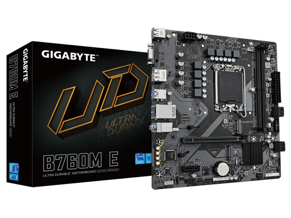 Placă de bază Gigabyte B760M E, LGA1700, Intel B760, Micro-ATX
