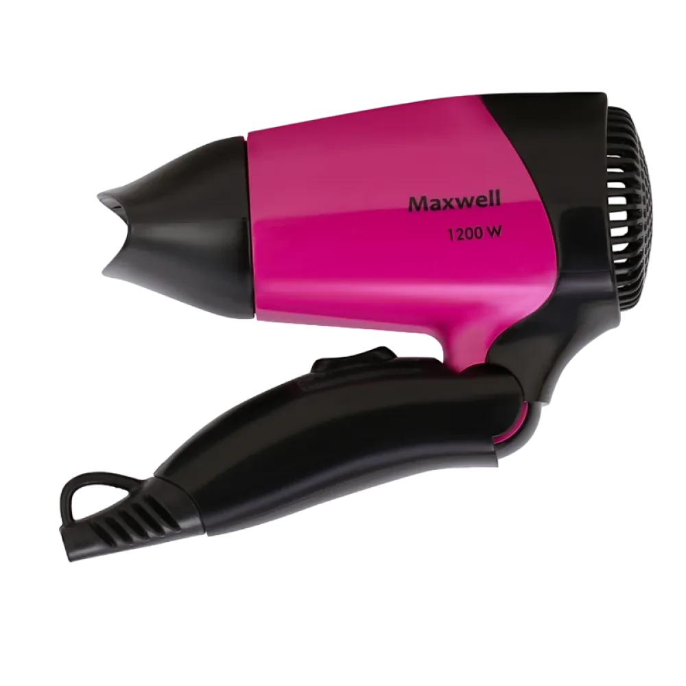 Uscător de păr compact Maxwell MW-2007, 1200 W, Negru | Roz