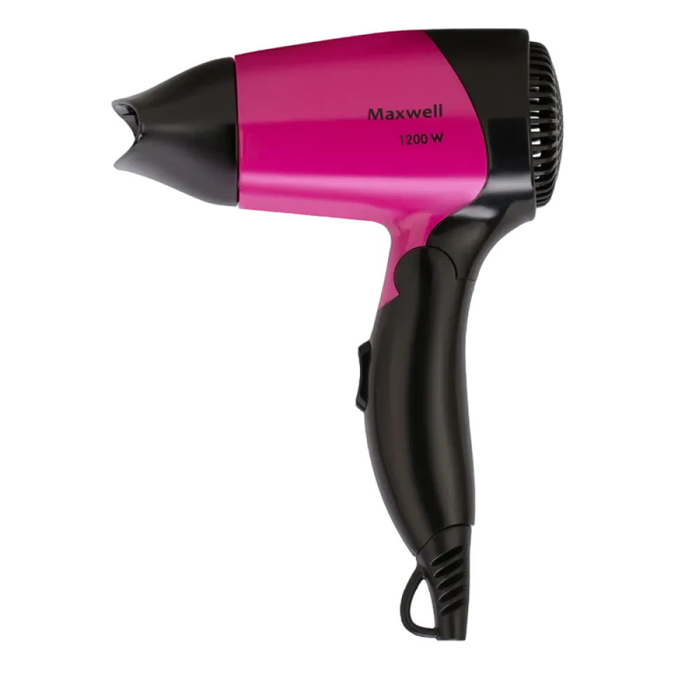 Uscător de păr compact Maxwell MW-2007, 1200 W, Negru | Roz