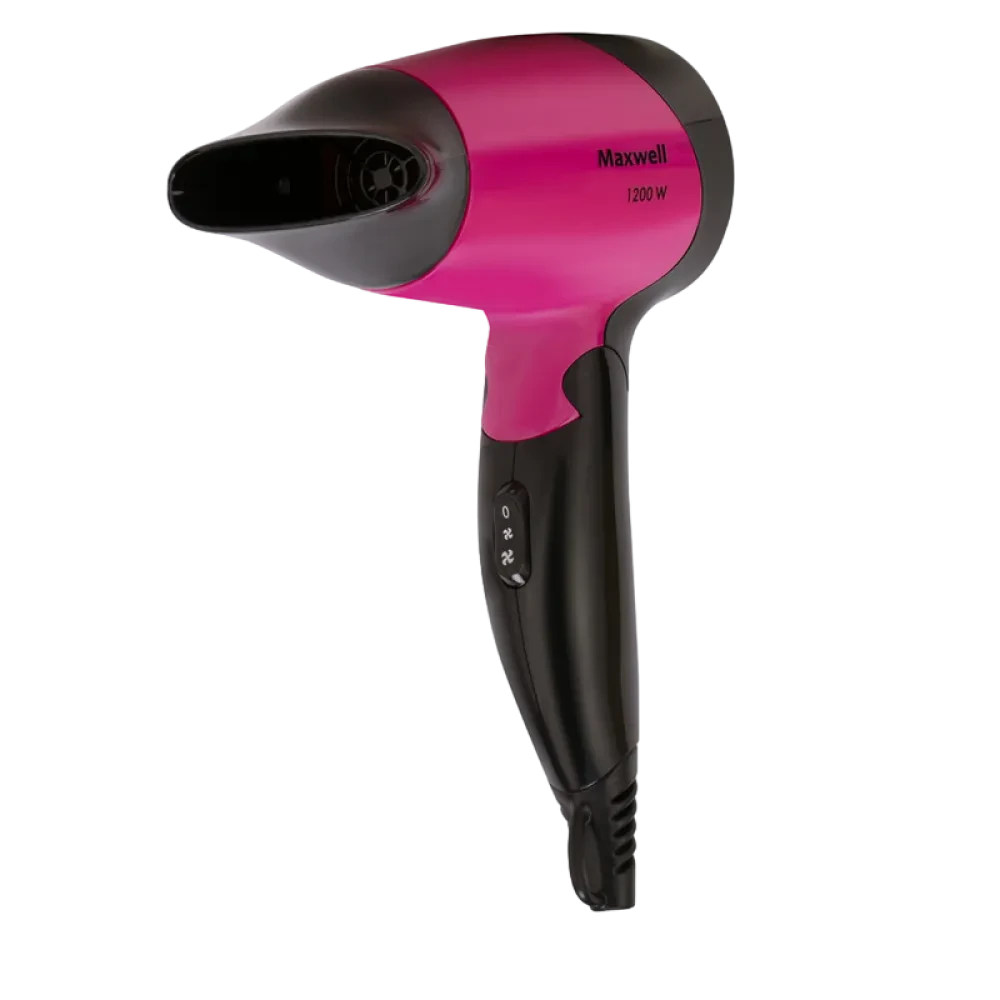 Uscător de păr compact Maxwell MW-2007, 1200 W, Negru | Roz