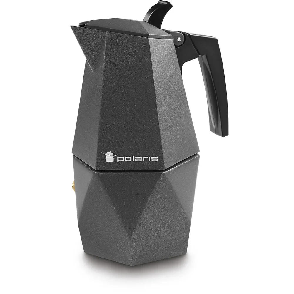 Гейзерная кофеварка Polaris Kontur-4C, Чёрный