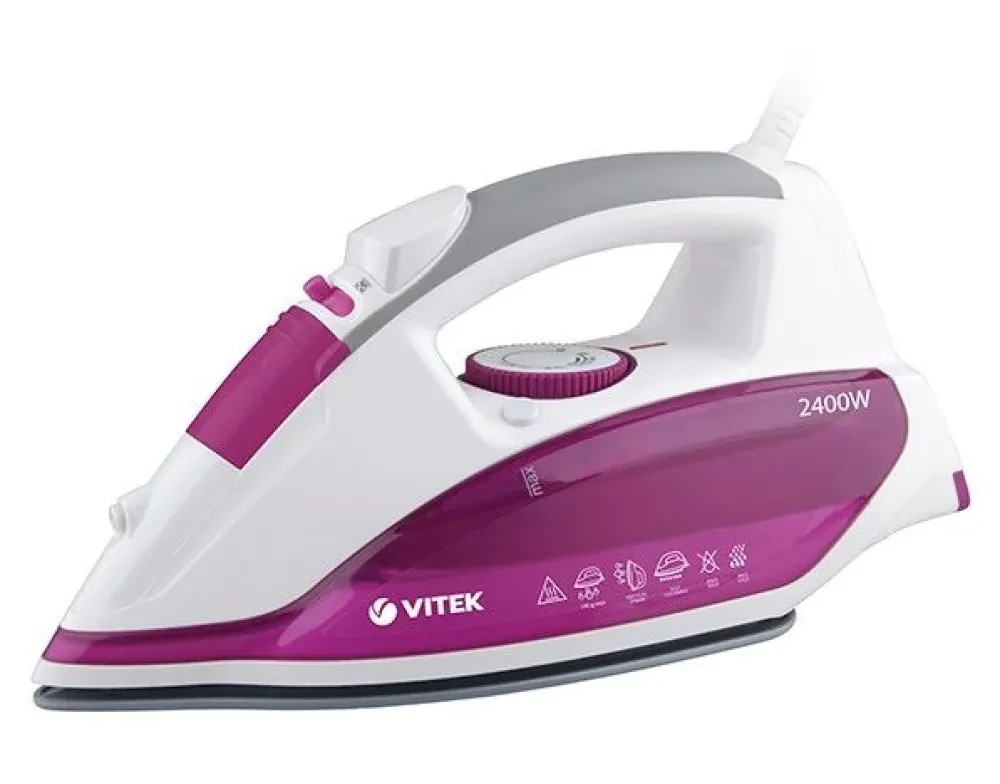 Утюг VITEK VT-1262, 2400Вт, Розовый