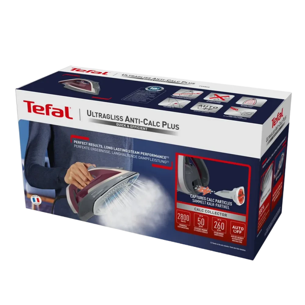 Fier de călcat Tefal FV6840E0, 2800W, Bordo Gri
