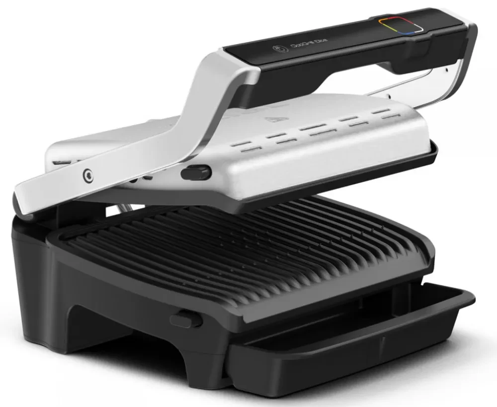 Электрический Гриль Tefal OptiGrill Elite, 2000Вт, Серебристый