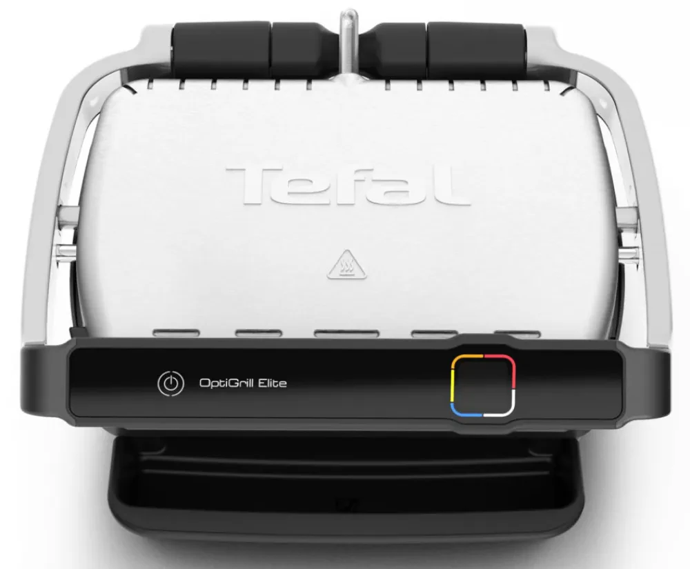 Электрический Гриль Tefal OptiGrill Elite, 2000Вт, Серебристый