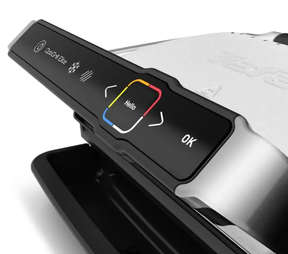 Электрический Гриль Tefal OptiGrill Elite, 2000Вт, Серебристый